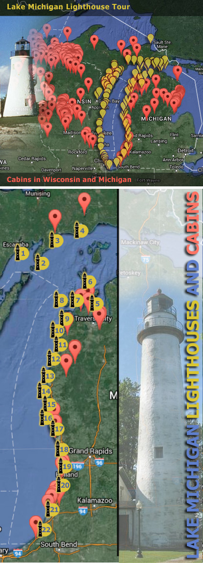 Michigan Lighthouse Map